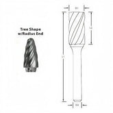 BEST CARBIDE CARBIDE BURRS Best Carbide - SF1NF 1/4" Aluminium Cut Carbide Burr